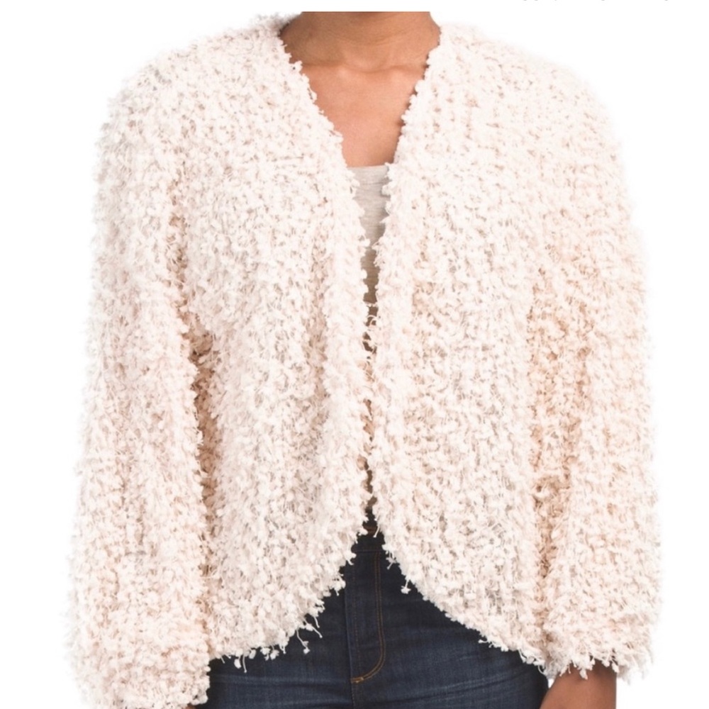 Shaggy Shag Cream Cardigan Size Small
